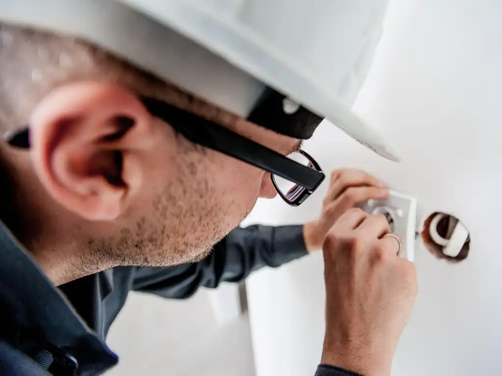 Electrician at work